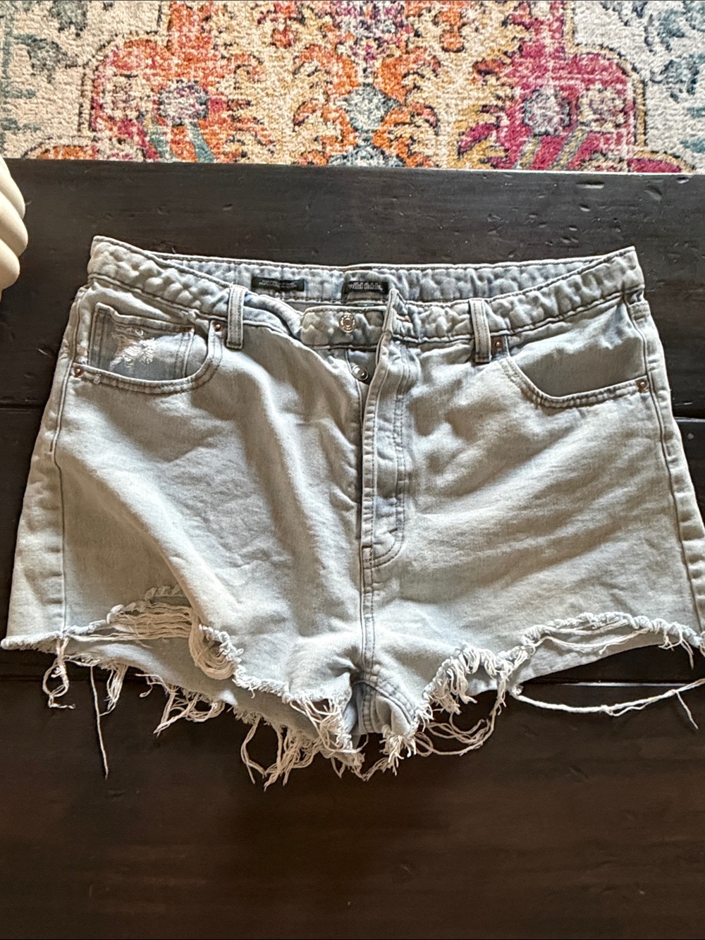 wild fable Light Blue Distressed Denim Shorts